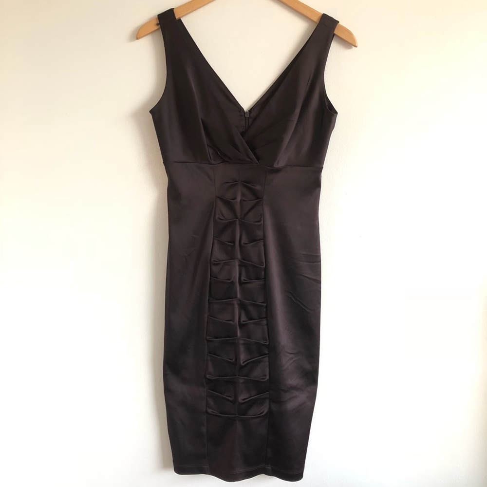 Calvin Klein Brown Satin Dress